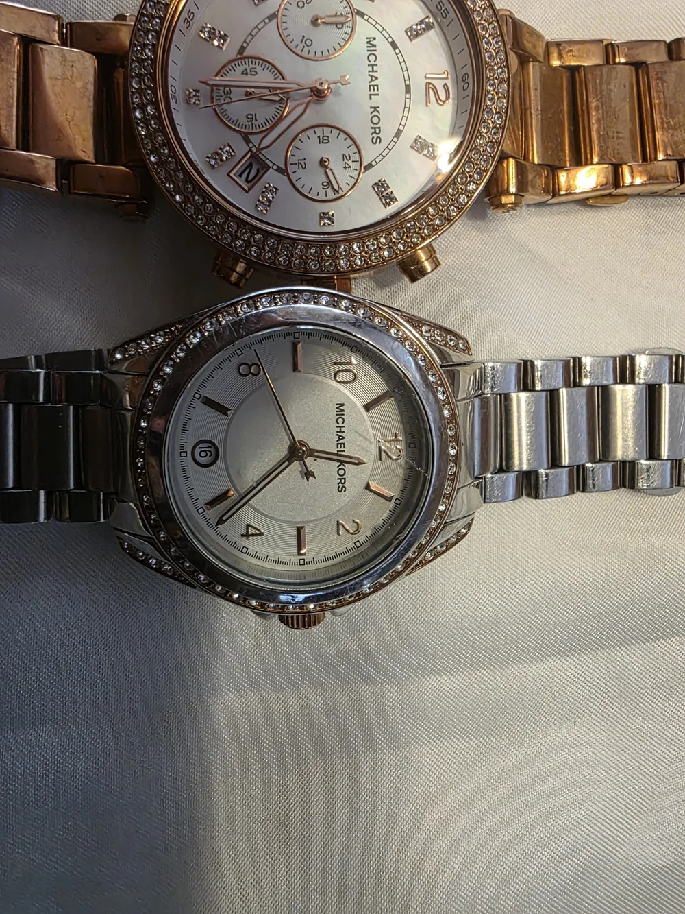 Michael Kors Three Rose Gold and Silver Trio Watch Set